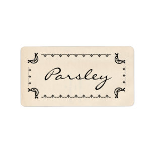 Vintage-Style Parsley Labels