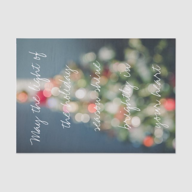 Vintage-style pastel Christmas tree Tissue Paper (Front)