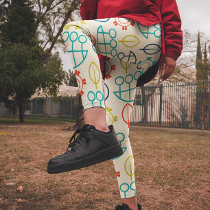 Vintage style pastel leggings