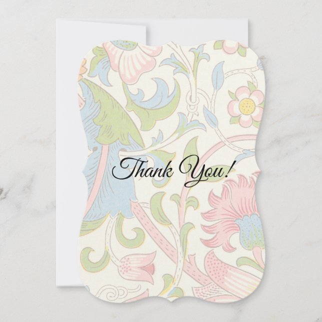 Vintage Style Pastel Thank You Flat Card (Front)