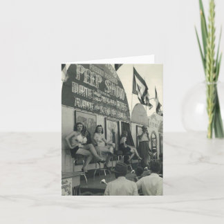 Vintage-Style Peep Show Note Card