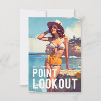 Vintage Style Point Lookout Travel Card