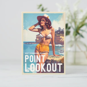 Vintage Style Point Lookout Travel Card