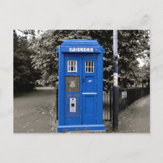 Vintage Style Police Box, Glasgow, Scotland. Postcard