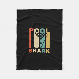 Vintage Style Pool Shark Retro Long Sleeve Billiar Fleece Blanket