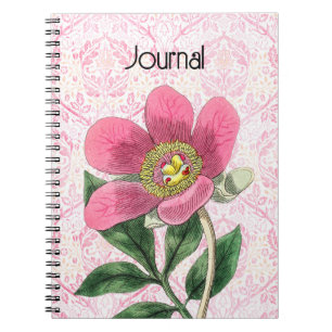 Vintage Style Poppy Flower Journal