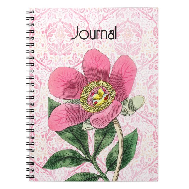 Vintage Style Poppy Flower Journal (Front)