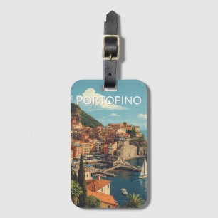 Vintage Style Portofino Genova Italy Luggage Tag