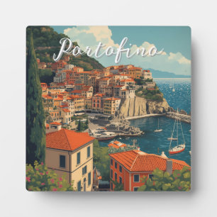 Vintage Style Portofino Genova Italy Plaque