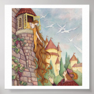 Vintage Style Rapunzel Poster