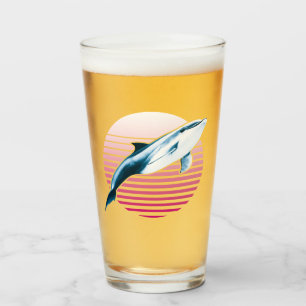 Vintage Style Retro Dolphin Glass