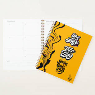 Vintage Style Retro Motivational Typography Quote Planner