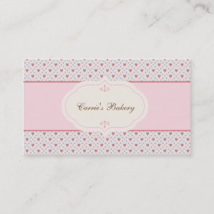 Vintage Style Romantic Frame Bakery Business Card