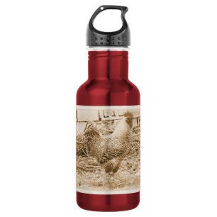 Vintage Style Rooster Photograph 532 Ml Water Bottle
