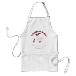 Vintage Style Santa Naughty or Nice? Standard Apron