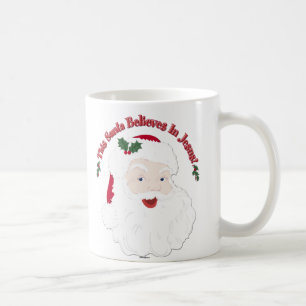 Vintage Style Santa This Santa Believes In Jesus Coffee Mug