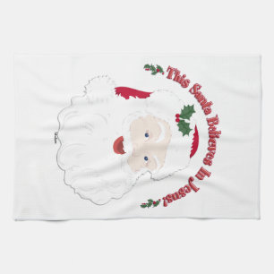 Vintage Style Santa This Santa Believes In Jesus Tea Towel