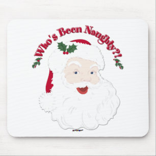 Vintage Style Santa Who's Been Naughty?! Mouse Pad