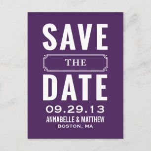 Vintage Style Save The Date Postcard