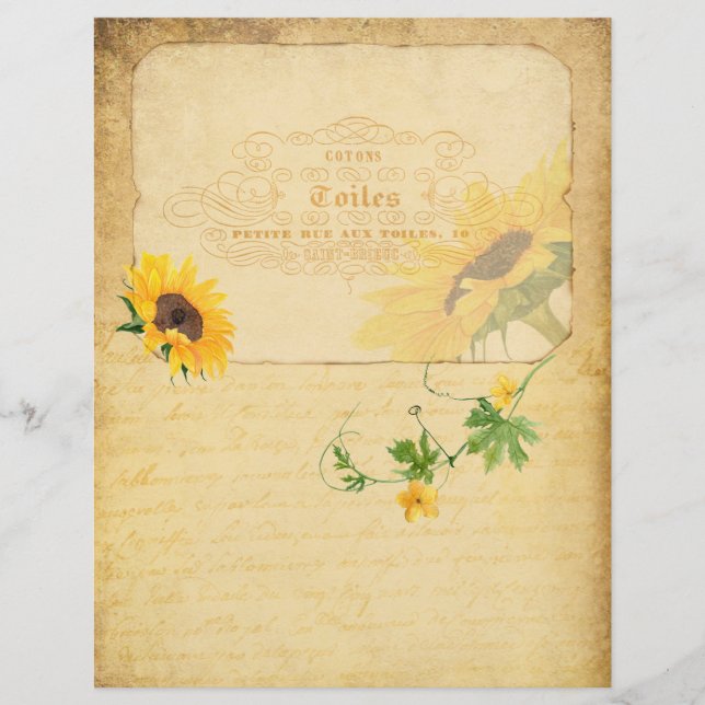 Vintage Style  Scrapbook Paper (Front)
