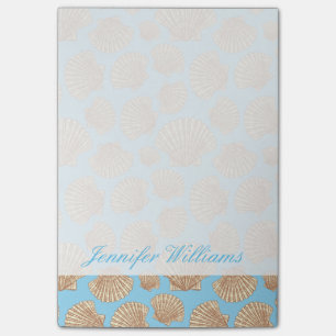 Vintage Style Seashell Pattern Add Your Name Post-it Notes