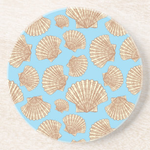 Vintage Style Seashell Pattern Coaster