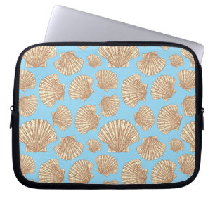 Vintage Style Seashell Pattern Laptop Sleeve