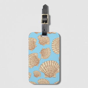 Vintage Style Seashell Pattern Luggage Tag