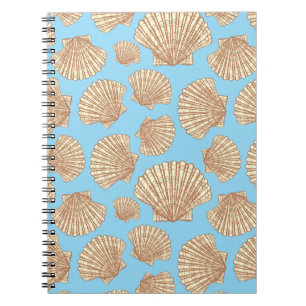Vintage Style Seashell Pattern Notebook
