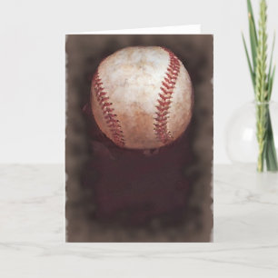 Vintage Style Sepia Baseball Artwork Card