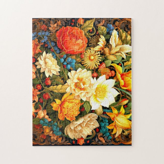Vintage Style Shabby Chic  Floral Jigsaw Puzzle (Vertical)
