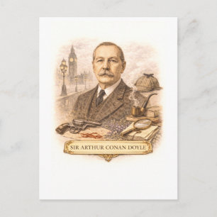 Vintage-Style Sir Arthur Conan Doyle Writer Postcard