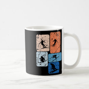 Vintage Style Skiing Playing Kids Boys 10-12 12-14 Coffee Mug