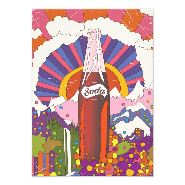 Vintage style soda commercial poster (Front)