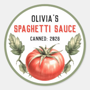 Vintage style Spaghetti Sauce canning Classic Round Sticker