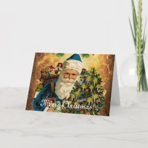 Vintage Style St Nicholas (Santa Claus) Christmas Holiday Card