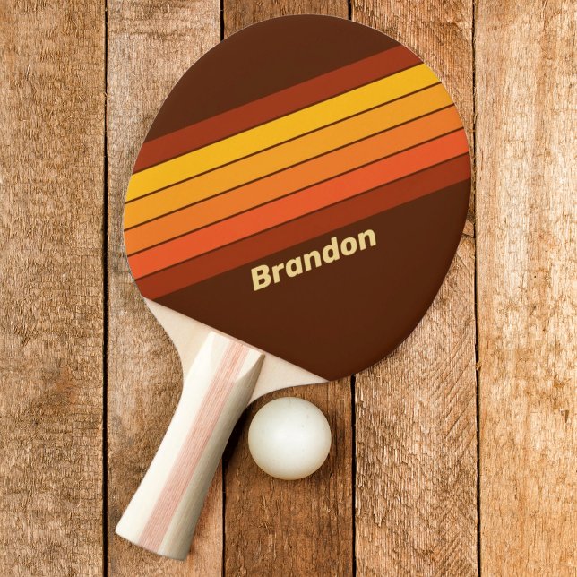 Vintage Style Stripe with Name Ping Pong Paddle (Creator Uploaded)