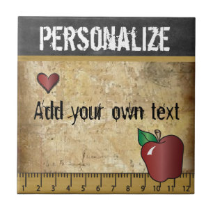 Vintage Style Teacher's Ceramic Tile