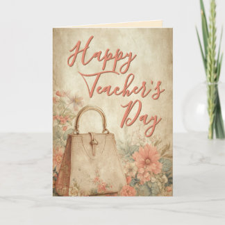 Vintage Style Teacher's Day Card