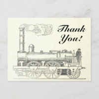 Vintage Style Train Locomotive, "Thank You!"