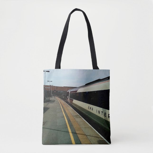 Vintage style train tote bag (Front)