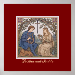 Vintage style Tristan and Isolde legend Poster