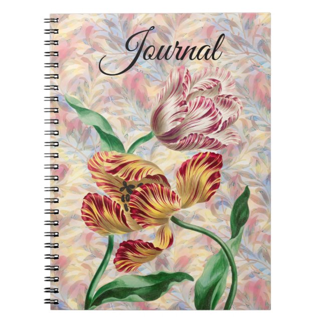 Vintage Style Tulip Art Journal (Front)