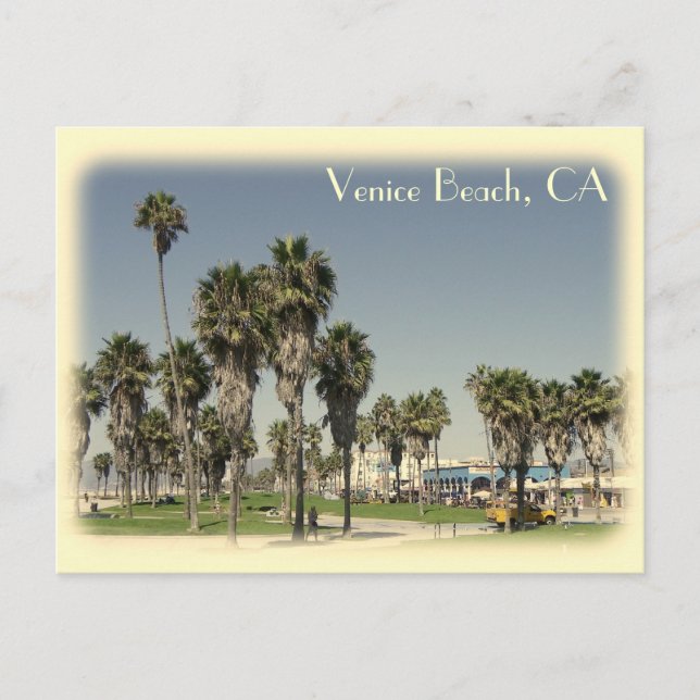 Vintage Style Venice Beach Postcard! Postcard (Front)