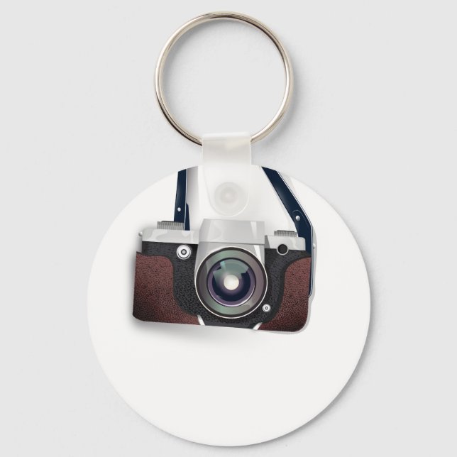 Vintage Style Vintage camera Key Ring (Front)
