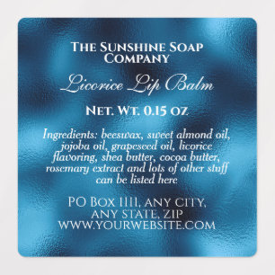 Vintage style waterproof cosmetics blue foil