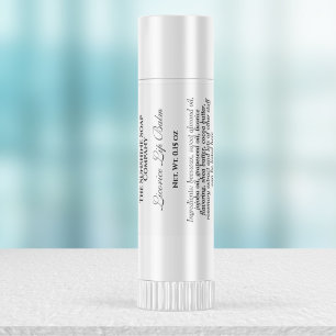 Vintage style waterproof lip balm label - white 