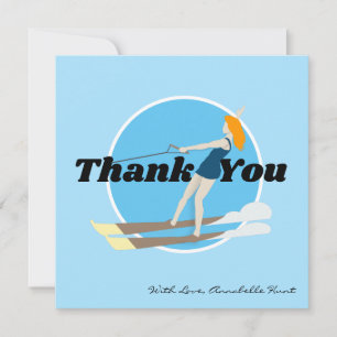 Vintage-style Waterski Card