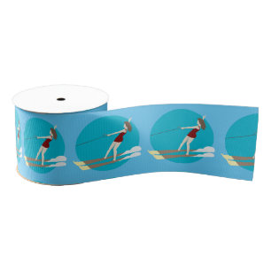 Vintage-style Waterski Grosgrain Ribbon
