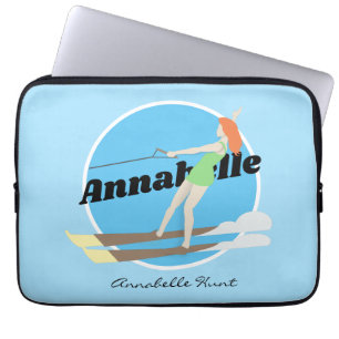 Vintage-style Waterski Laptop Sleeve